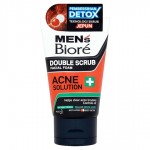 Bioré Men's Double Scrub Facial Foam Acne Solution 100g